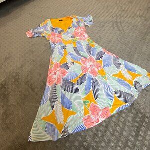 Ann Taylor Factory V-Neck Floral Dress (XXSP)